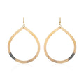 Ox Bone Pear Shape Earrings in Goldtone - Sticky add to cart bar
