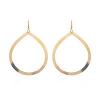 Ox Bone Pear Shape Earrings in Goldtone