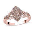 Natural Pink Diamond Ring in Vermeil Rose Gold Over Sterling Silver 0.33 ctw - Sticky add to cart bar