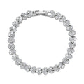 Simulated Diamond Braid Layer Bracelet in Silvertone (6.75 In) - Sticky add to cart bar