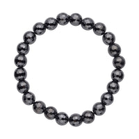 One Time Only Hematite Beaded Stretch Bracelet 150.00 ctw