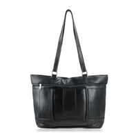 La Marey Black Genuine Leather Tote Bag
