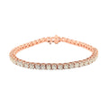 10K Rose Gold Diamond Tennis Bracelet (7.00 In) (13.5 g) 5.00 ctw - Sticky add to cart bar