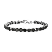 Elite Shungite Tennis Bracelet in Platinum Over Sterling Silver (6.50 In) 7 Grams 8.85 ctw