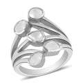 Polki Diamond Multi Shank Ring in Platinum Over Sterling Silver 0.50 ctw - Sticky add to cart bar