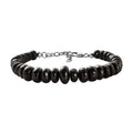 Elite Shungite Tumble Beaded Bracelet in Sterling Silver (6.50-8.50In) 57.00 ctw - Sticky add to cart bar