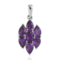 Amethyst Cluster Pendant in Stainless Steel - Sticky add to cart bar