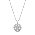 Austrian Crystal Fancy Blooming Necklace 28-30 Inches in Silvertone - Sticky add to cart bar