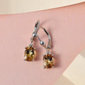 Golden Scapolite Lever Back Earrings in Platinum Over Sterling Silver 2.40 ctw - Sticky add to cart bar