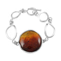 Baltic Amber Toggle Clasp Bracelet in Sterling Silver (7.00 In) - Sticky add to cart bar
