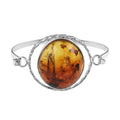 Baltic Amber Bangle Bracelet in Sterling Silver (7.00 In) - Sticky add to cart bar