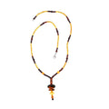 Baltic Multi Color Amber Beaded Necklace 26 Inches in Sterling Silver - Sticky add to cart bar