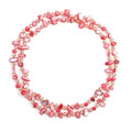 Multi Color Shell Chips and Multi Color Glass Beaded Necklace 47 Inches - Sticky add to cart bar
