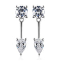 Simulated Diamond Earrings in Sterling Silver 2.90 ctw - Sticky add to cart bar