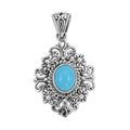 Bali Legacy Sleeping Beauty Turquoise Pendant in Sterling Silver 2.20 ctw - Sticky add to cart bar
