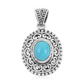 Bali Legacy Sleeping Beauty Turquoise Pendant in Sterling Silver 2.25 ctw - Sticky add to cart bar