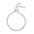 Simulated Green Diamond Bolo Style Bracelet with Butterfly Lock in Stainless Steel (5-9Inches) - Sticky add to cart bar