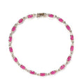 Luxoro 14K Yellow Gold AAA Montepuez Ruby and G-H I3 Diamond Bracelet (7.25 In) 4.20 Grams 5.35 ctw - Sticky add to cart bar