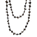 Thai Black Spinel and Brazilian Smoky Quartz 186.25 ctw Chips Necklace in Platinum Over Sterling Silver 36 Inches - Sticky add to cart bar