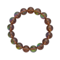 Blue Magic Color Glass Beaded Stretch Bracelet