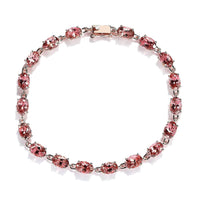 Doorbuster LUXORO 10K Rose Gold Premium Natural Blush Tourmaline Bracelet (6.50 In) 3.15 Grams 8.25 ctw