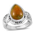 Artisan Crafted Natural Sonoran Gold Turquoise Solitaire Ring in Sterling Silver 3.00 ctw - Sticky add to cart bar