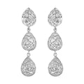 Doorbuster Polki Diamond Dangle Earrings in Sterling Silver 1.50 ctw - Sticky add to cart bar