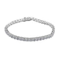 Moissanite  Bracelet (Size - 7.25)  Sterling Silver 14.35 ctw ,  Silver Wt. 12.2 g - Sticky add to cart bar