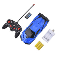 2 in 1 Blue Electric Toy Transform Robot and RC Car 360 Degree Turning Flexibly (Size - Car 23x9x6 cm and Robot: 20x17x15 cm)
