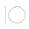 Sterling Silver 1.45mm Hoop Earrings (1.30 g) - Sticky add to cart bar