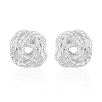 Sterling Silver Stud Knotted Earrings 2.40 Grams
