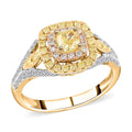 14K Yellow and Rose Gold Natural Yellow, Pink & White Diamond Ring 3.60 Grams 1.00 ctw - Sticky add to cart bar