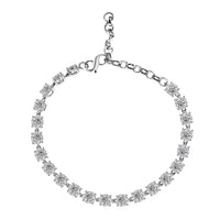 Moissanite Bracelet in Platinum Over Sterling Silver (Adjustable) 9.75 ctw