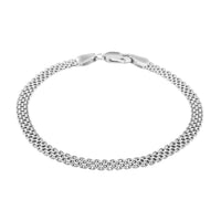 Bismark Chain Bracelet in Sterling Silver (7.50 In) 3.70 Grams