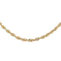 10K Yellow Gold 2mm Rope Necklace 24 Inches 1.9 Grams