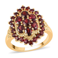 Anthill Garnet Ring in Vermeil Yellow Gold Over Sterling Silver 2.50 ctw