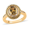Natural Golden Tanzanite & Yellow Diamond