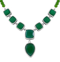 Verde Onyx Necklace 18 Inches in Platinum Over Sterling Silver 16 Grams 68.80 ctw