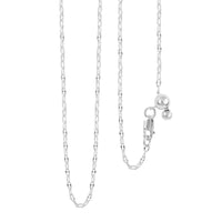14K YG Over Sterling Silver 1.8mm Chain with Heart Bolo Extender 24 Inches 2.50 Grams