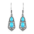 Artisan Crafted Sleeping Beauty Turquoise Lever Back Earrings in Sterling Silver 2.30 ctw - Sticky add to cart bar