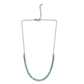 Asscher Cut Madagascar Paraiba Apatite Necklace 18 Inches in Platinum Over Sterling Silver 14.00 ctw - Sticky add to cart bar