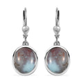 Natural Zimbaprase Lever Back Earrings in Platinum Over Sterling Silver 10.95 ctw - Sticky add to cart bar