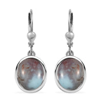 Natural Zimbaprase Lever Back Earrings in Platinum Over Sterling Silver 10.95 ctw