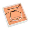 Black Cord Beaded Bracelet in Rhodium Over Sterling Silver (Adjustable) - Sticky add to cart bar