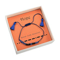 Blue Glass  Bracelet (Size - 6) Pure Natural Cotton Cord 4.20 ctw - Sticky add to cart bar