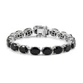Australian Black Tourmaline Bracelet in Platinum Over Sterling Silver (6.50 In) 11.60 Grams 30.50 ctw - Sticky add to cart bar