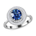 RHAPSODY 950 Platinum AAAA Royal Ceylon Sapphire and E-F VS2 Diamond Cocktail Ring 5.50 Grams 2.50 ctw - Sticky add to cart bar