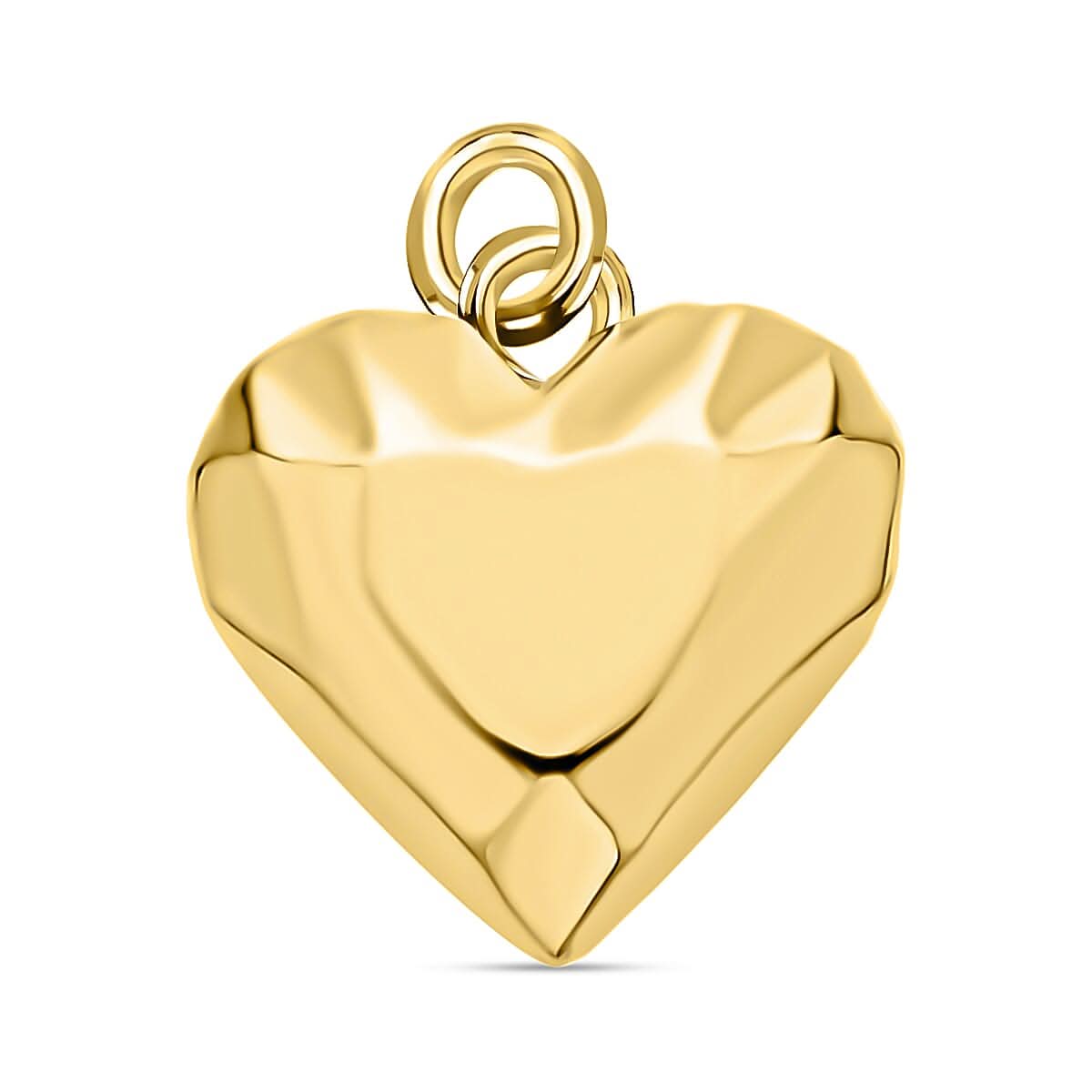 Electroforming Gold Collection 18K Yellow Gold Heart Pendant