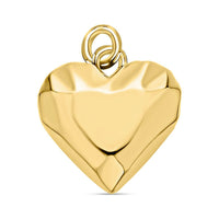 Electroforming Gold Collection 18K Yellow Gold Heart Pendant