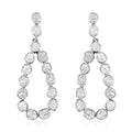 Polki Diamond Drop Earrings in Platinum Over Sterling Silver 2.00 ctw - Sticky add to cart bar